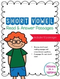 No-Prep Short Vowel Passages w/ Comprehension Questions