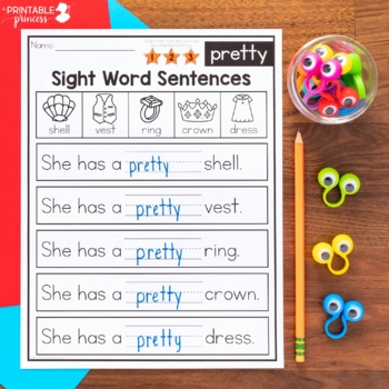 Sight Word Mini Books  No Prep Sight Word Readers - Set 2 - The Printable  Princess