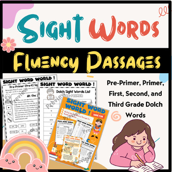Preview of No-Prep Sight Word Fluency Passages For Reading Intervention