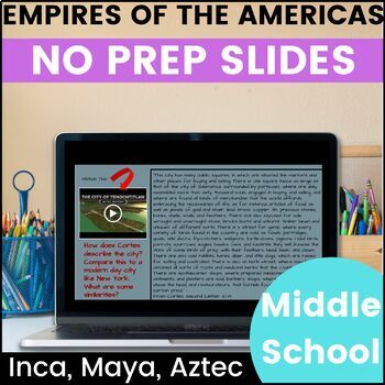 Preview of No Prep Slides - Maya, Aztec, and Inca - Cities and Empires of the Americas
