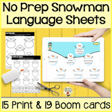 No Prep Snowman Language: Print and Boom