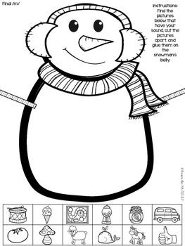 No Prep Snowman Sounds by Breanna's Speech Shop | TPT