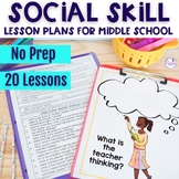 No Prep Social Skill Lesson Plans for Middle School