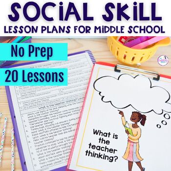 Preview of No Prep Social Skills Activities For Pragmatic Language with Older Students