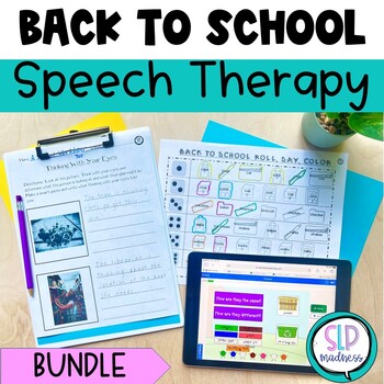 Preview of September Back to School Fall Speech & Language Therapy Articulation Activities