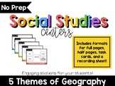 No Prep Social Studies Centers: 5 Themes of Geography