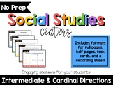 No Prep Social Studies Centers: Cardinal & Intermediate Di
