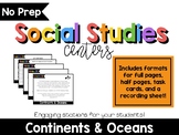No Prep Social Studies Centers: Continents & Oceans
