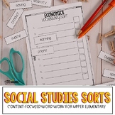 Social Studies Vocabulary Word Work & Vocabulary Preview A