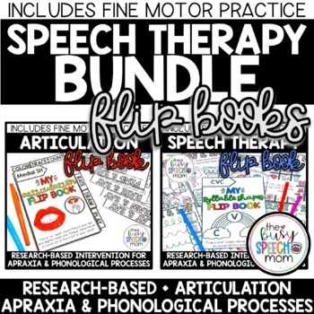 Preview of No Prep Speech Therapy Activities for Articulation Apraxia Phonology | BUNDLE