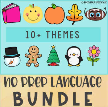 Preview of No Prep Speech Therapy Bundle for Preschool, Kindergarten Language