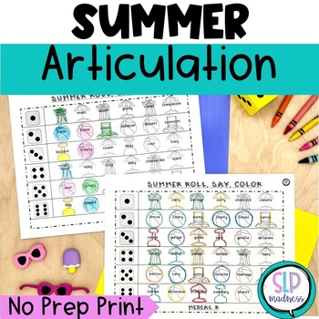 Preview of Summer Speech and Language Therapy Packets and Homework Articulation Activities