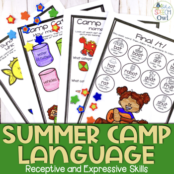 Preview of No Prep Speech and Language Homework: Summer Camp