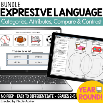 Preview of No Prep Speech and Language Therapy Digital Resources Bundle