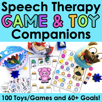 Preview of No Prep Speech and Language Therapy Game Companions and Toy Companions