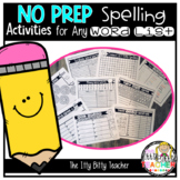 No Prep Spelling Activities for Any Word List 