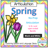No-Prep Spring Articulation Worksheets for S, L, R