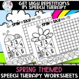 Articulation Worksheets: Spring Spin to Say *100 Trials*