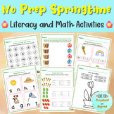 No Prep Springtime Literacy and Math Activities for Pre-school