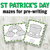 No Prep St Patrick's Day Mazes for Logic and PreWriting Practice