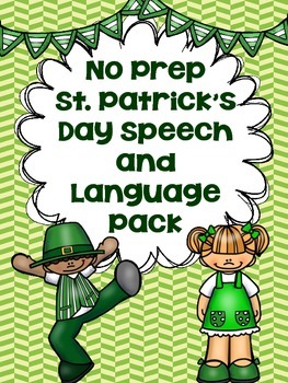 Preview of No Prep St. Patrick's Day Speech and Language Pack