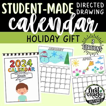 Preview of No-Prep Directed-Drawing Calendar Holiday Gift: Grandparents Day/Christmas