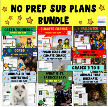 Preview of No-Prep Sub Plans Bundle