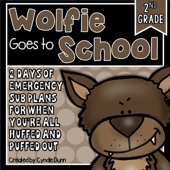 Preview of No Prep Sub Plans Second Grade Big Bad Wolf