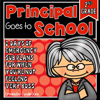 Preview of No Prep Sub Plans Second Grade Principal