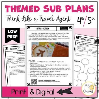 Preview of 4th & 5th Grade No Prep Multi-Day Sub Plans - Gifted & Talented Themed Lessons