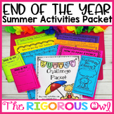 End of the Year Summer Activities Packet for 3rd 4th 5th Grade