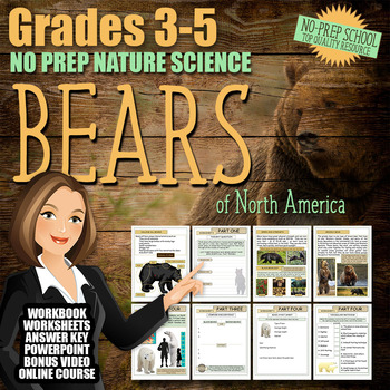 Preview of No-Prep Summer Nature Science - Bears of North America