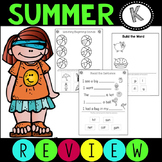 Summer Review Packet ELA Language Arts Kindergarten