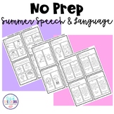 No Prep Summer Speech and Language Therapy