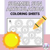 No Prep Sun Summer Articulation Coloring: All Sounds