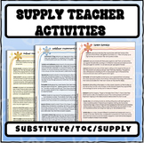 No Prep Supply Teacher Activities and Games