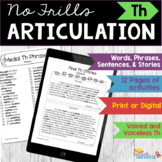 No Prep TH Articulation Words, Phrases, Sentences, and Stories