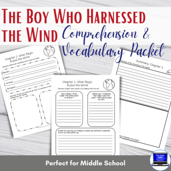 Preview of No-Prep: The Boy Who Harnessed the Wind Comprehension & Vocabulary Packet