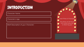 Preview of No Prep! Theatre Arts: Character Study Interactive Google Slideshow