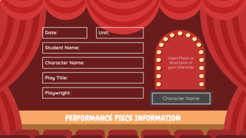 Preview of No Prep! Theatre Arts: Rehearsal Progress Tracker Interactive Google Slideshow