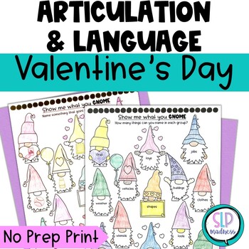 Preview of February Speech Therapy Valentines Day Activities l Speech and Language Lessons