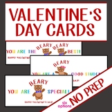 Printable Valentine's Day Cards for Students from Teachers