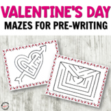 No Prep Valentine's Day Mazes for Logic and PreWriting Practice