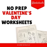 No Prep Valentine's Day Music Worksheets