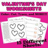 No-Prep Valentine's Day Worksheets (15) for Early Finisher