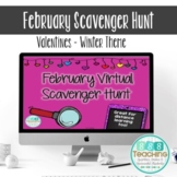 No Prep Virtual Scavenger Hunt EDITABLE February Valentines Zoom