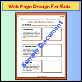 No Prep | Web Page Design Bundle For Kids [5 Activities]