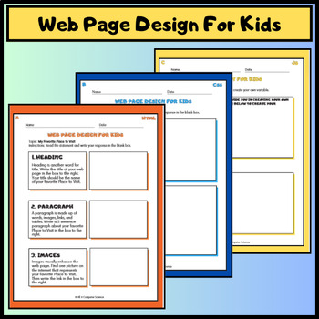 Preview of No Prep | Web Page Design Bundle For Kids | HTML, CSS, JavaScript