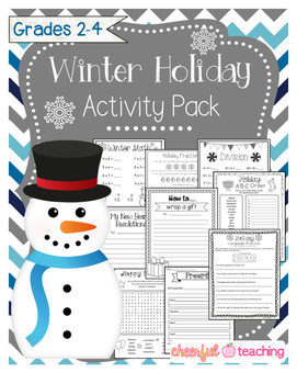 Preview of No Prep Winter Holiday Activity Pack