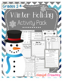 No Prep Winter Holiday Activity Pack